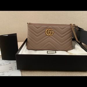 Gucci GG marmont mini chain bag in soft rose